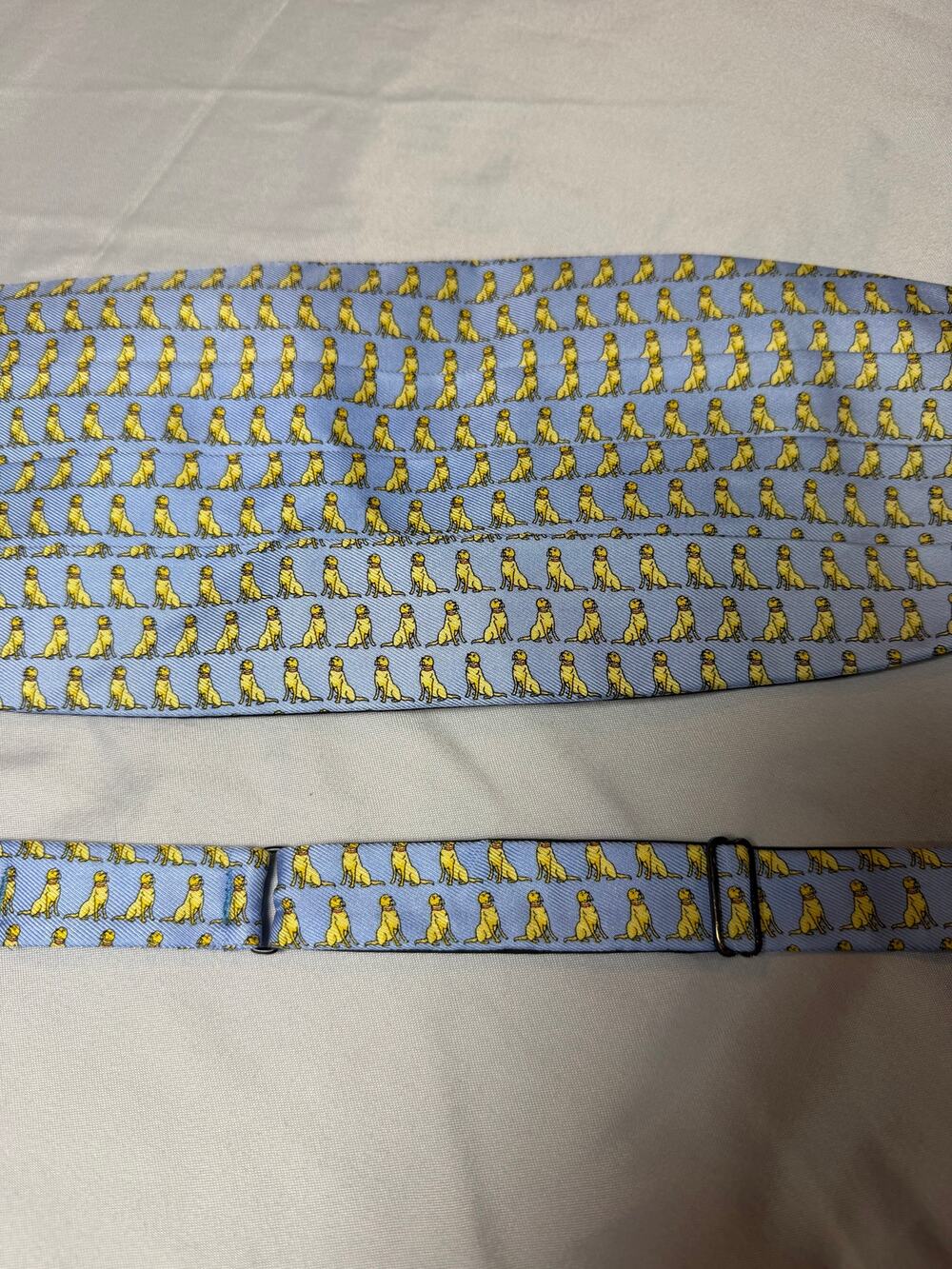 Yellow Retriever (Lab/ Golden) Tie and Cumberbund 100% Silk Peter Blair